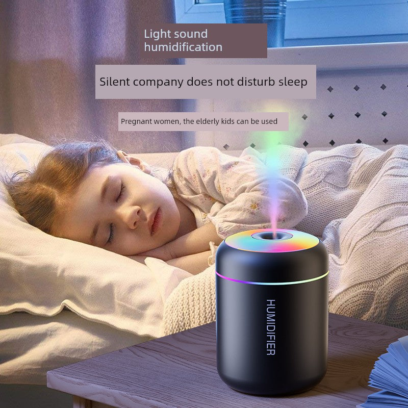 Compact USB Aroma Diffuser & Humidifier with LED Night Light