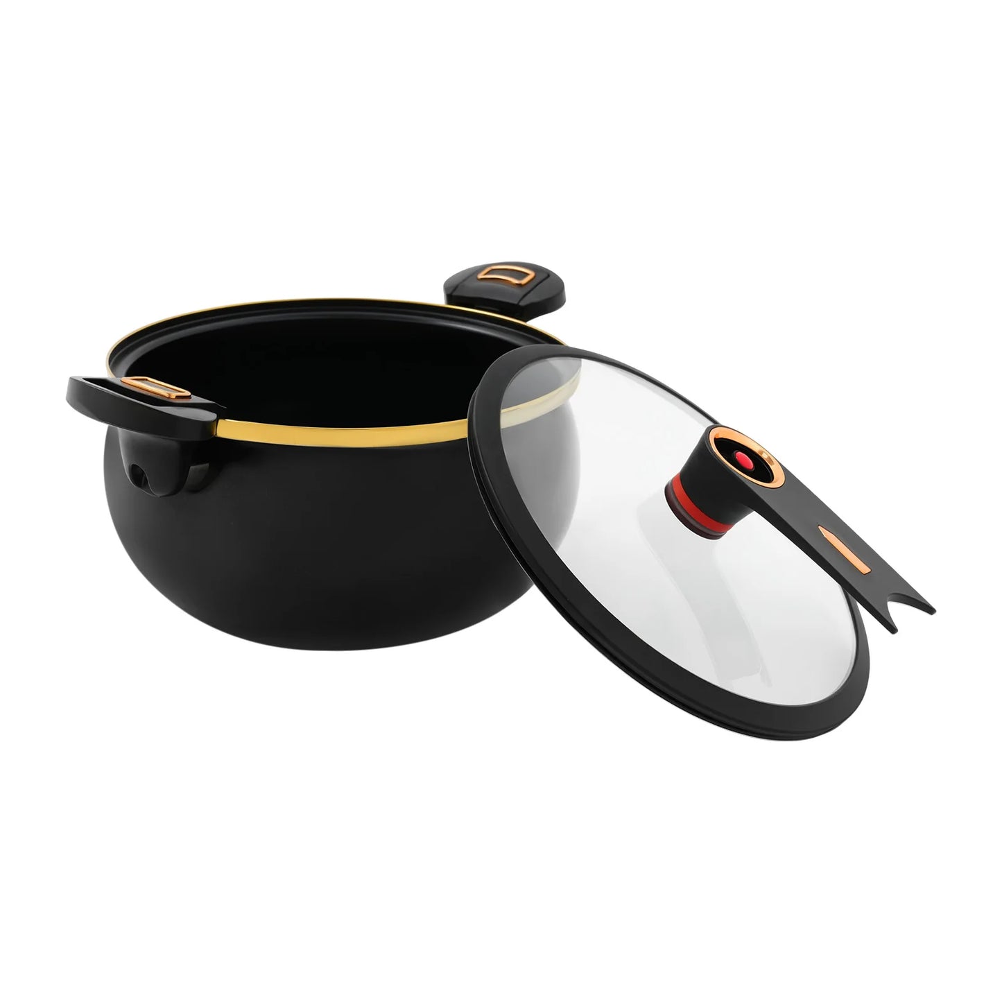 Iron Micro Pressure Cooker, 8.45Qt Capacity Non-Stick Pot with Safe Auto Pressure Release Valve