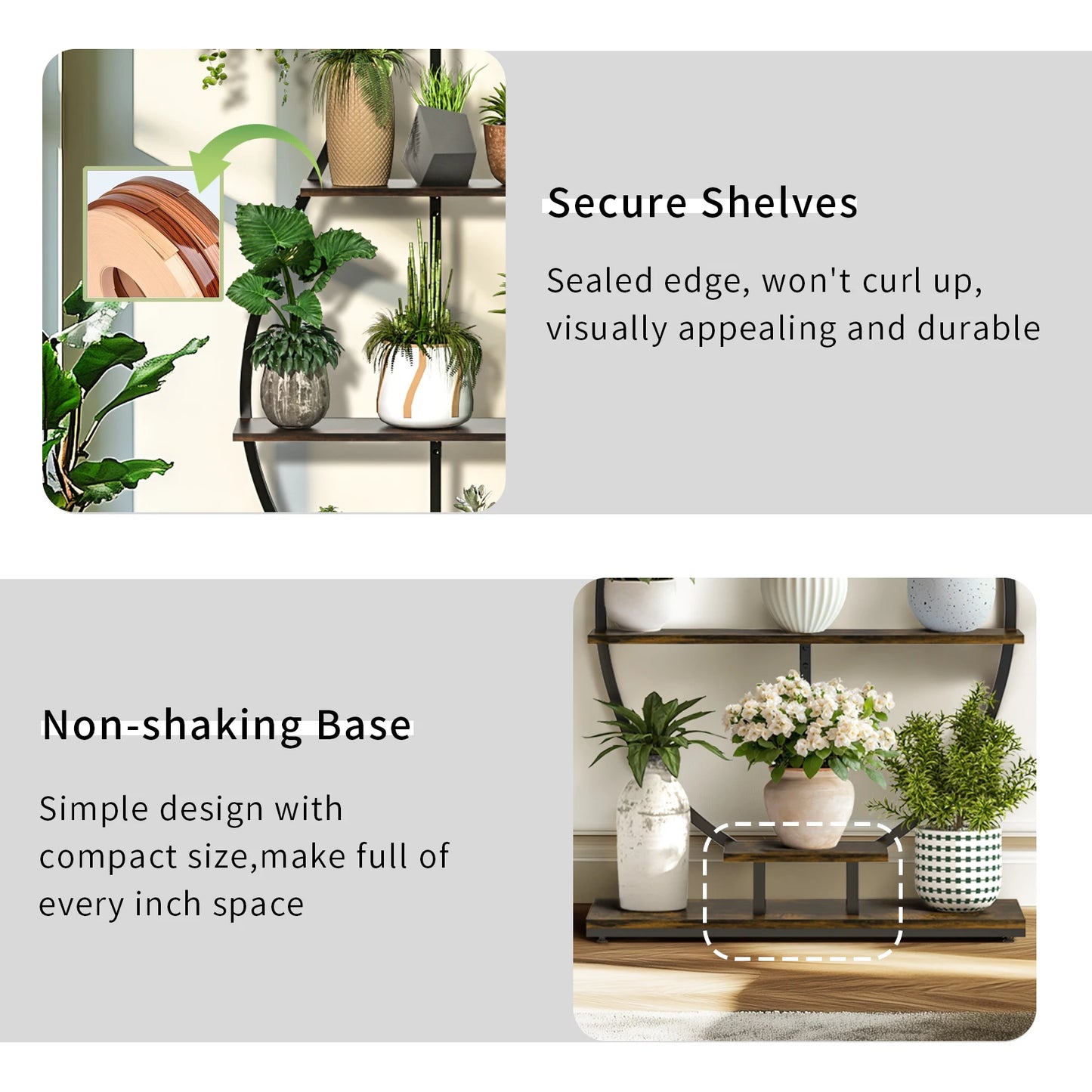 Large Vase Shaped Plant Stand 5 Tier Planter Display Rack Garden Flower Pot Holder for Home Patio Decor