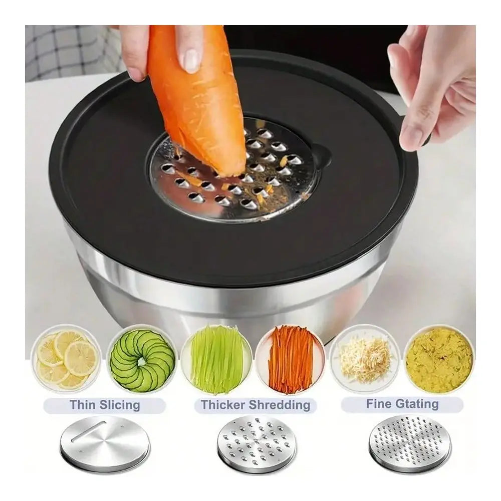 13Pcs 304 Stainless Steel Mixing Bowls With Lids Set Of 8 18 Nesting Bowls With Airtight Lids13Pcs 304 Stainless Steel Mixing Bowls With Lids Set Of 8 18 Nesting Bowls With Airtight Lids