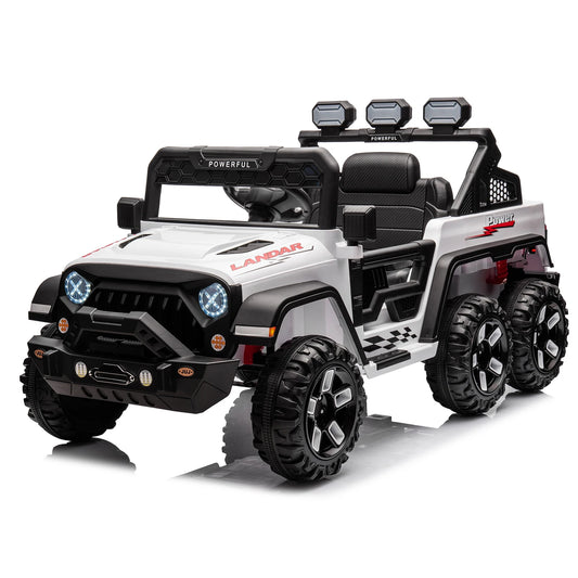 24V Ride on Car for Kids with Remote Control,6 Wheels, 4WD 3 Speeds,