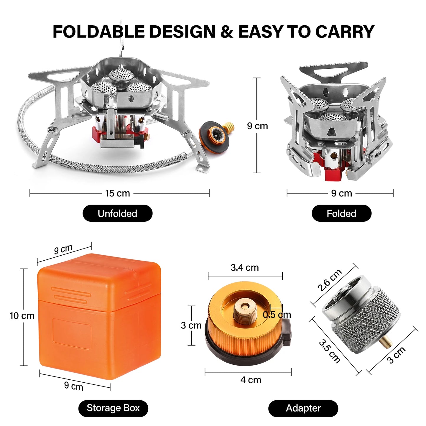 Outdoor Camping Portable Windproof outdoor Head Stove Portable Burner 5800W