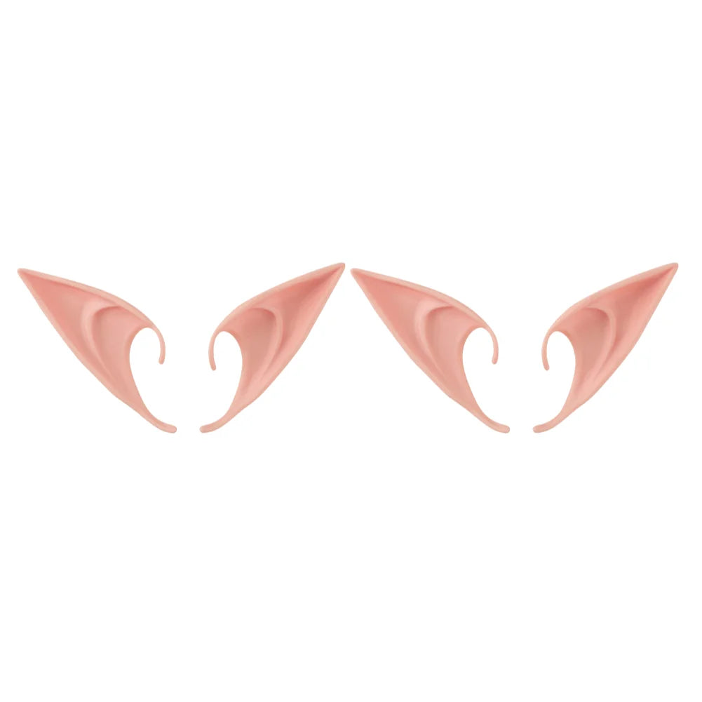 12-1pair Halloween Angel Elf Ears Soft Latex Fake Ears Fairy Vampire Costume Halloween