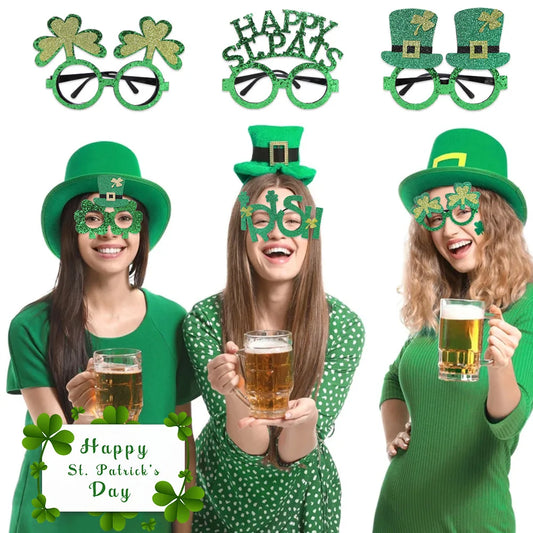 St Patrick's Day 3 pc Set, Irish Festival Lucky Glasses