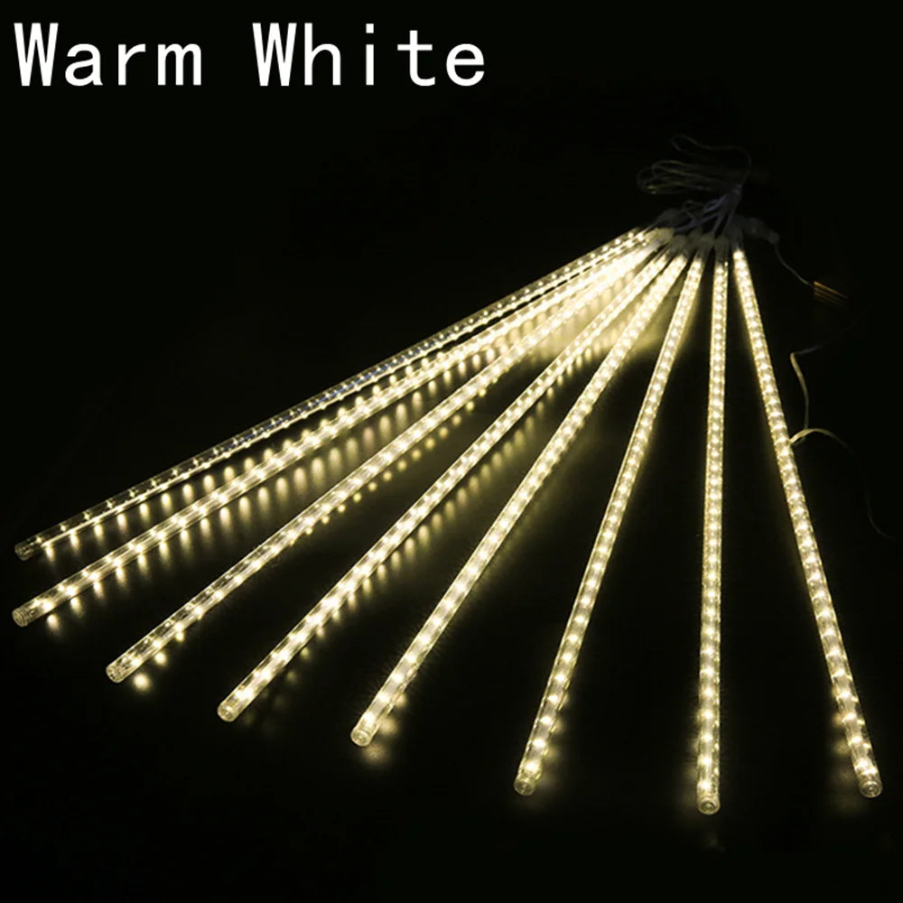Led Tube String Light Christmas Garland Outdoor Decor Fairy Light Holiday