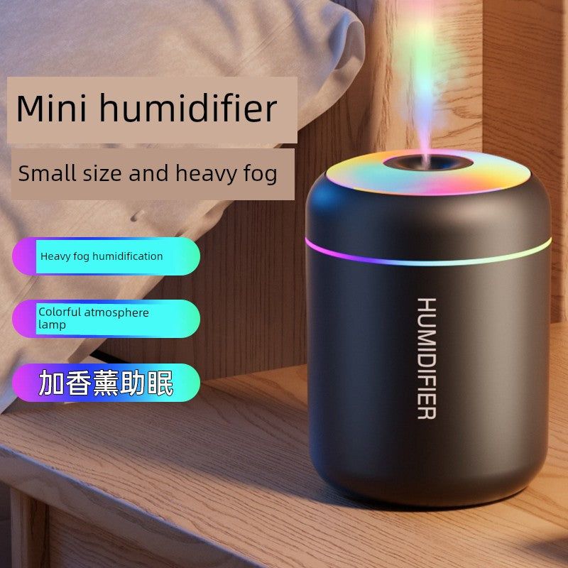 Compact USB Aroma Diffuser & Humidifier with LED Night Light