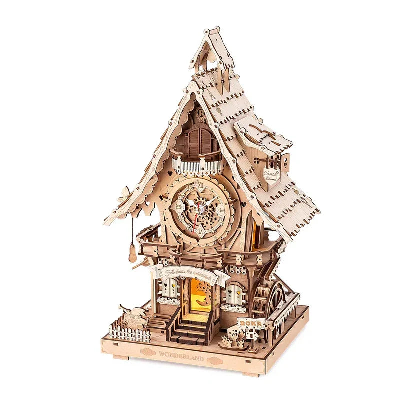 Robotime Rokr Cuckoo Clock Mechanical 3D Wooden Puzzles Adult