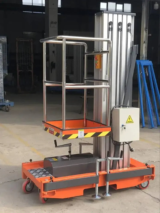 Vertical Mast Lift Portable Hydraulic Ladder Aluminum Alloy Man Lifter Platform