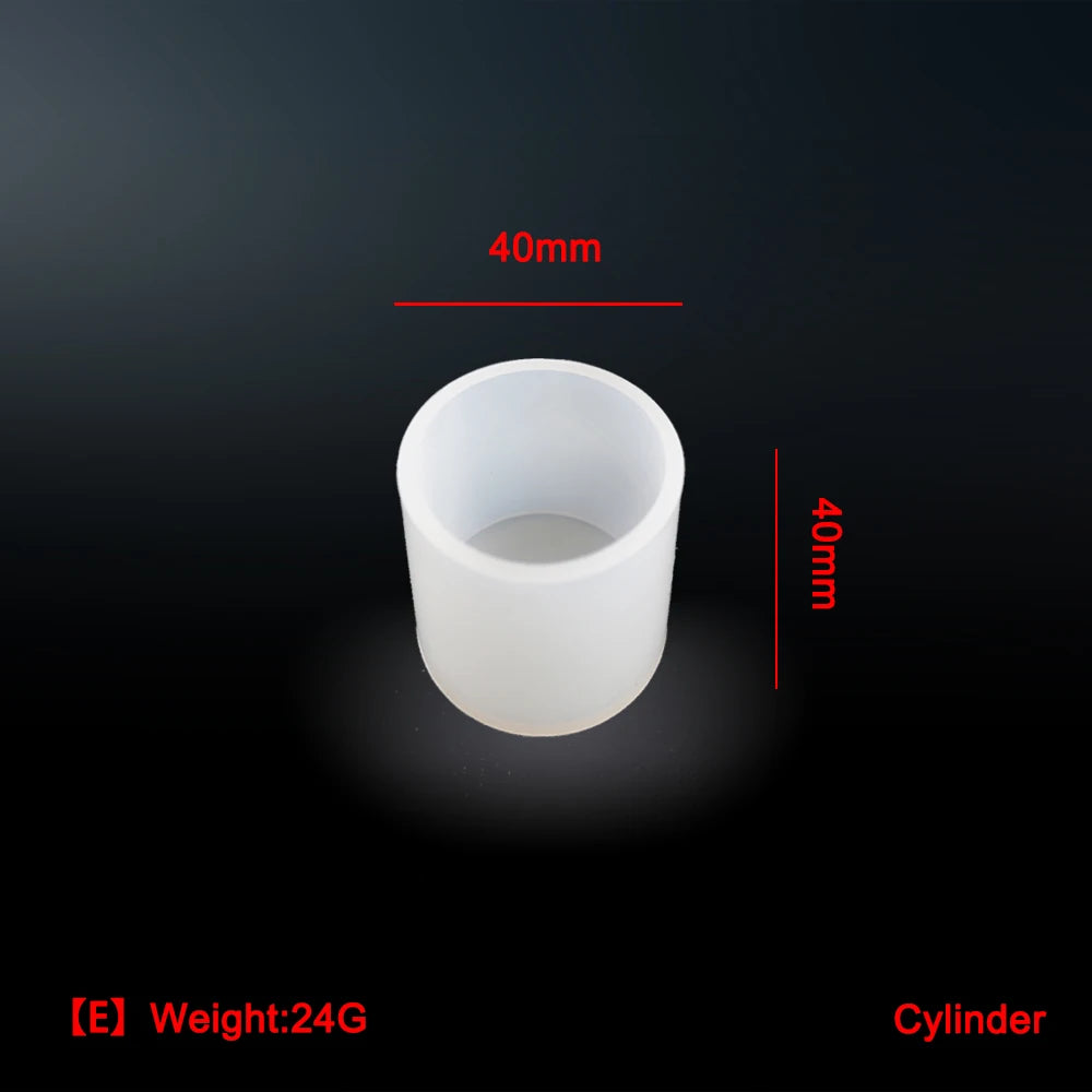 1PC 10 Style Cylindrical Hexagon Silicone Mold DIY Epoxy Resin Casting Mould