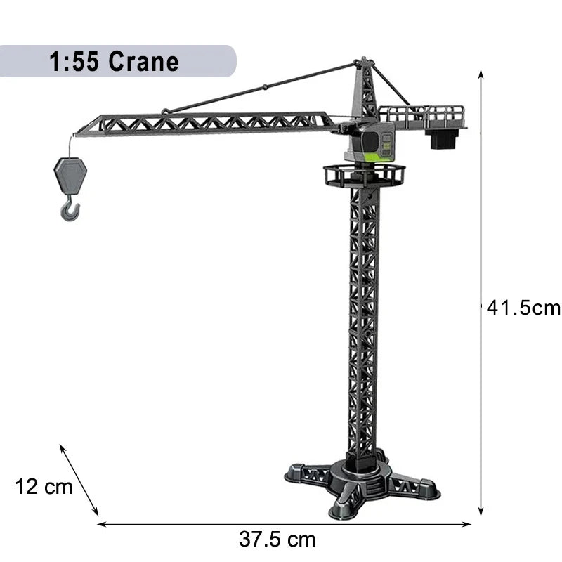 Engineering Diecast Toys for Boys Alloy+Plastic Tractor Excavator Backhoe Crane Bulldozer Kids Truck Children Vehicle Model Gift