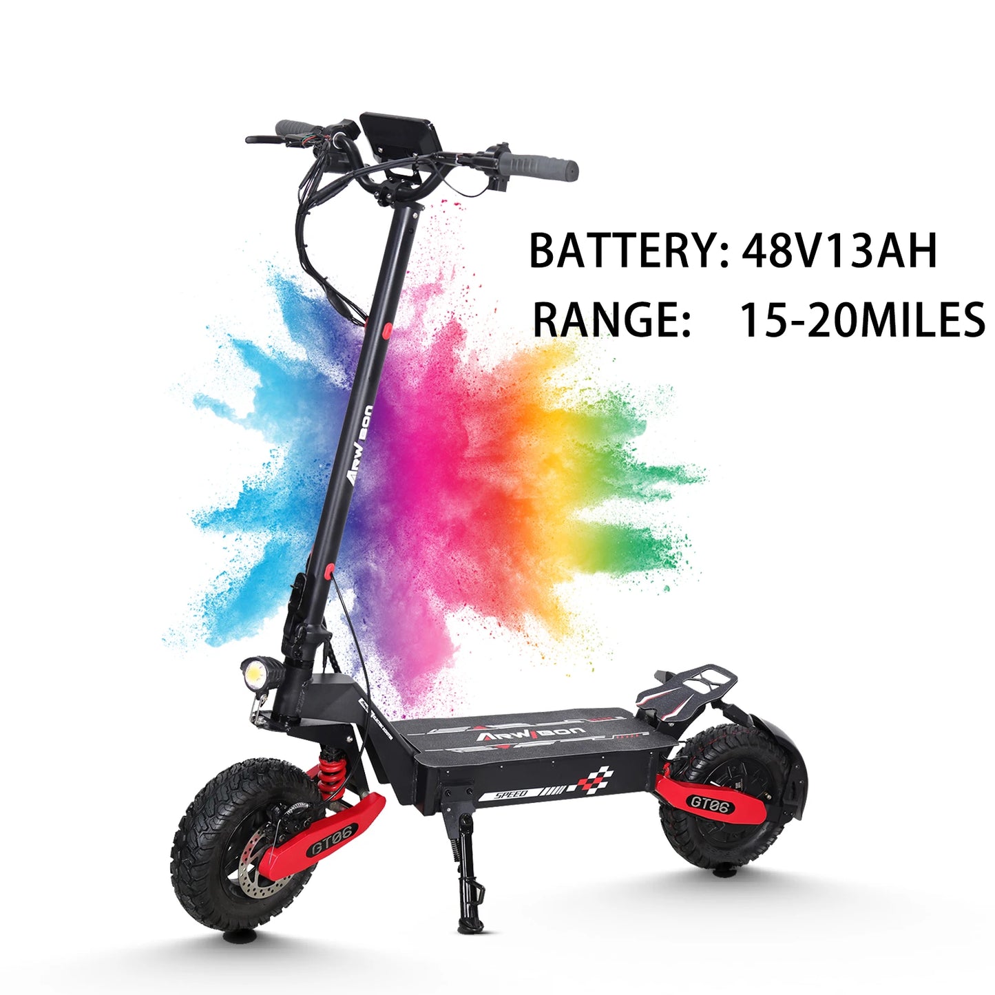 Adults -Max Speed 25MPH, 48V 13AH/23.4AH, 11"Off-Road Tires | US Stock, Factory Direct