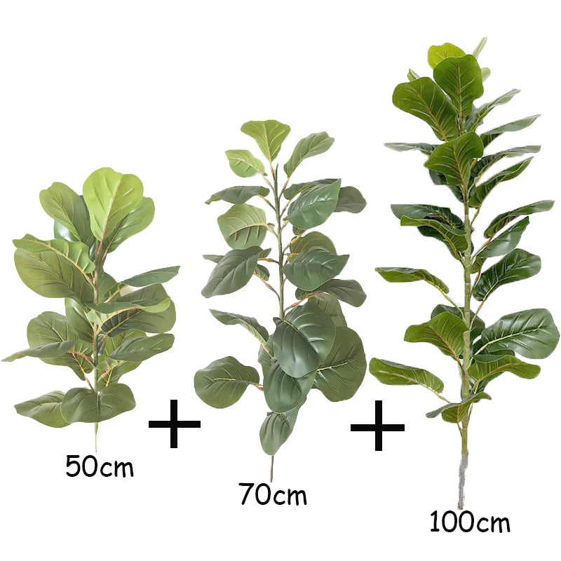 59in Large Artificial Ficus Tree Tropical Plants Green Palm Leafe's Big Monstera Tree Branch