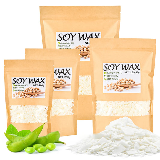 100g-1000g Natural Soy Wax DIY Handmade Candles Crafts Making Supplies