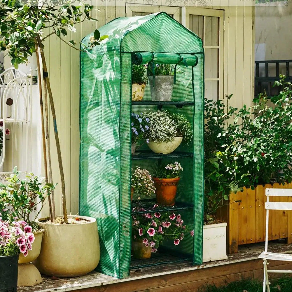 Portable PVC Greenhouse Cover Foldable Anti-Aging Greenhouse Cover Frame not included