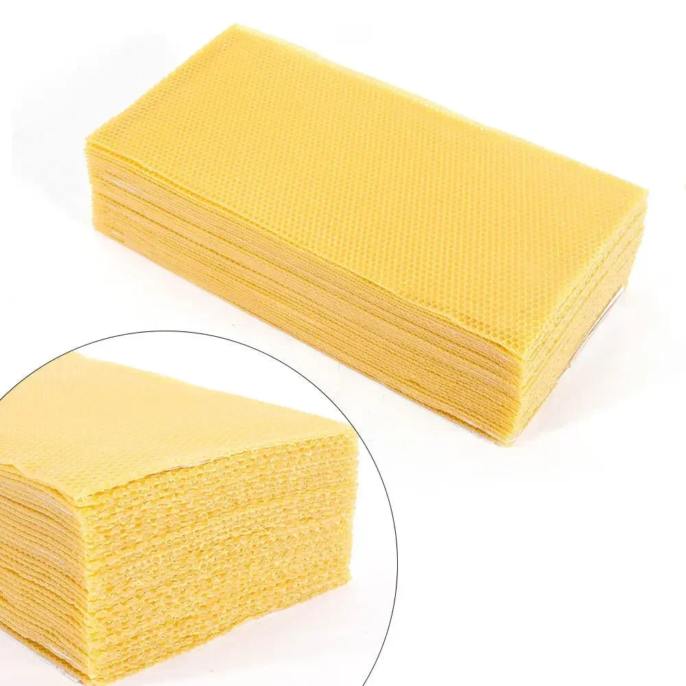30PCS Beeswax Foundation Sheets 19.5x41.5cm Beehive Frames Wax Comb