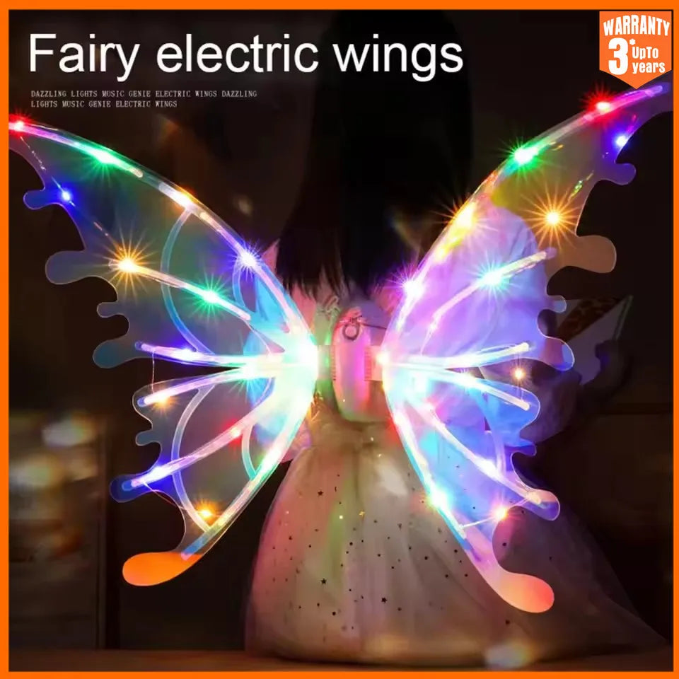 Electrical Butterfly Wings Toy With Music Lights Elf Wings Glowing Shiny Dress Up