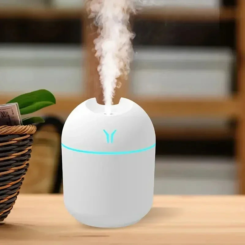 Compact USB Aroma Diffuser & Humidifier with LED Night Light