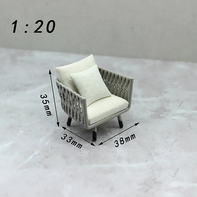 Dollhouse Miniature Furniture, Pretend Play Toy, Sofa Model for Children's Photo Props.