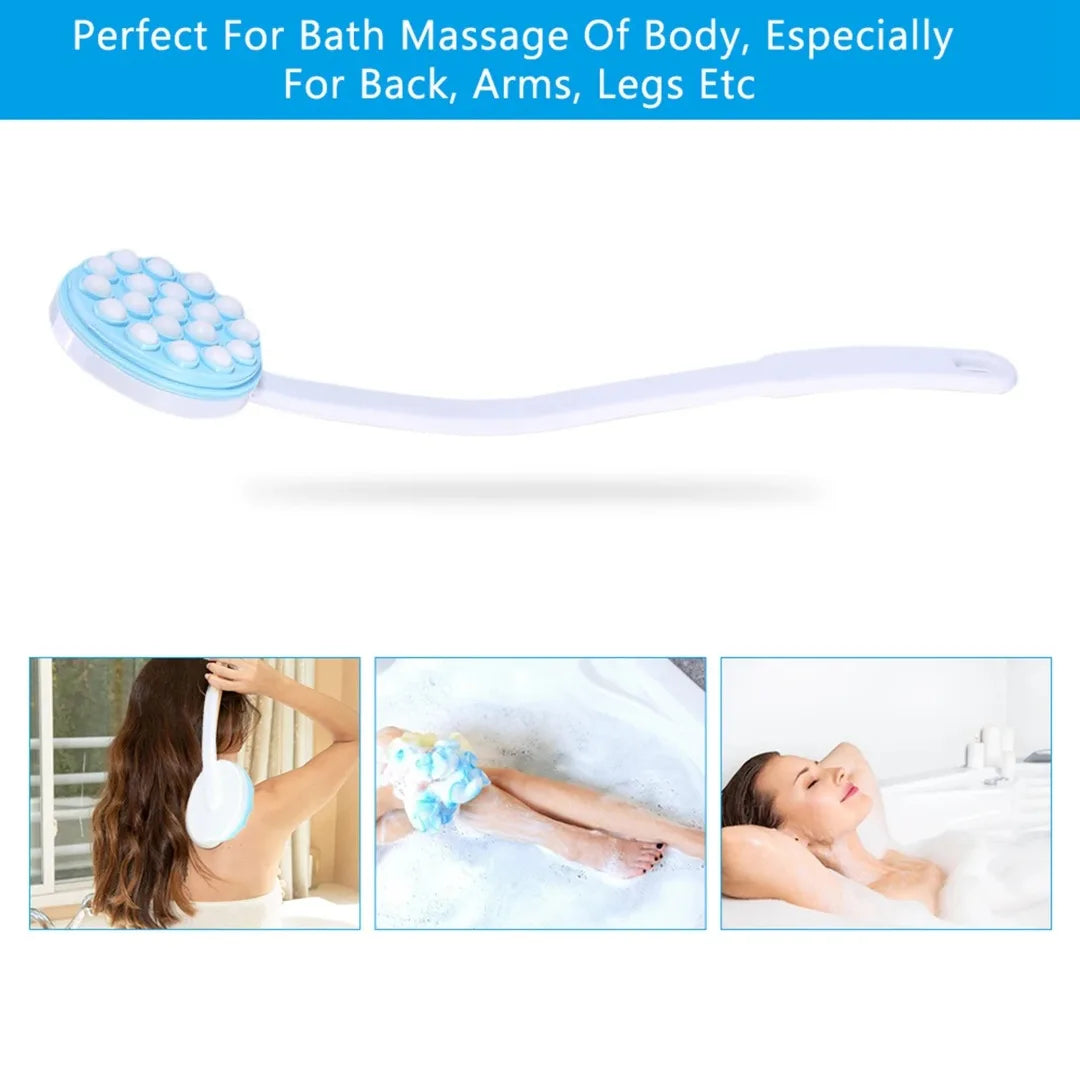 1pc Back Bath Massager Body Lotion Applicator