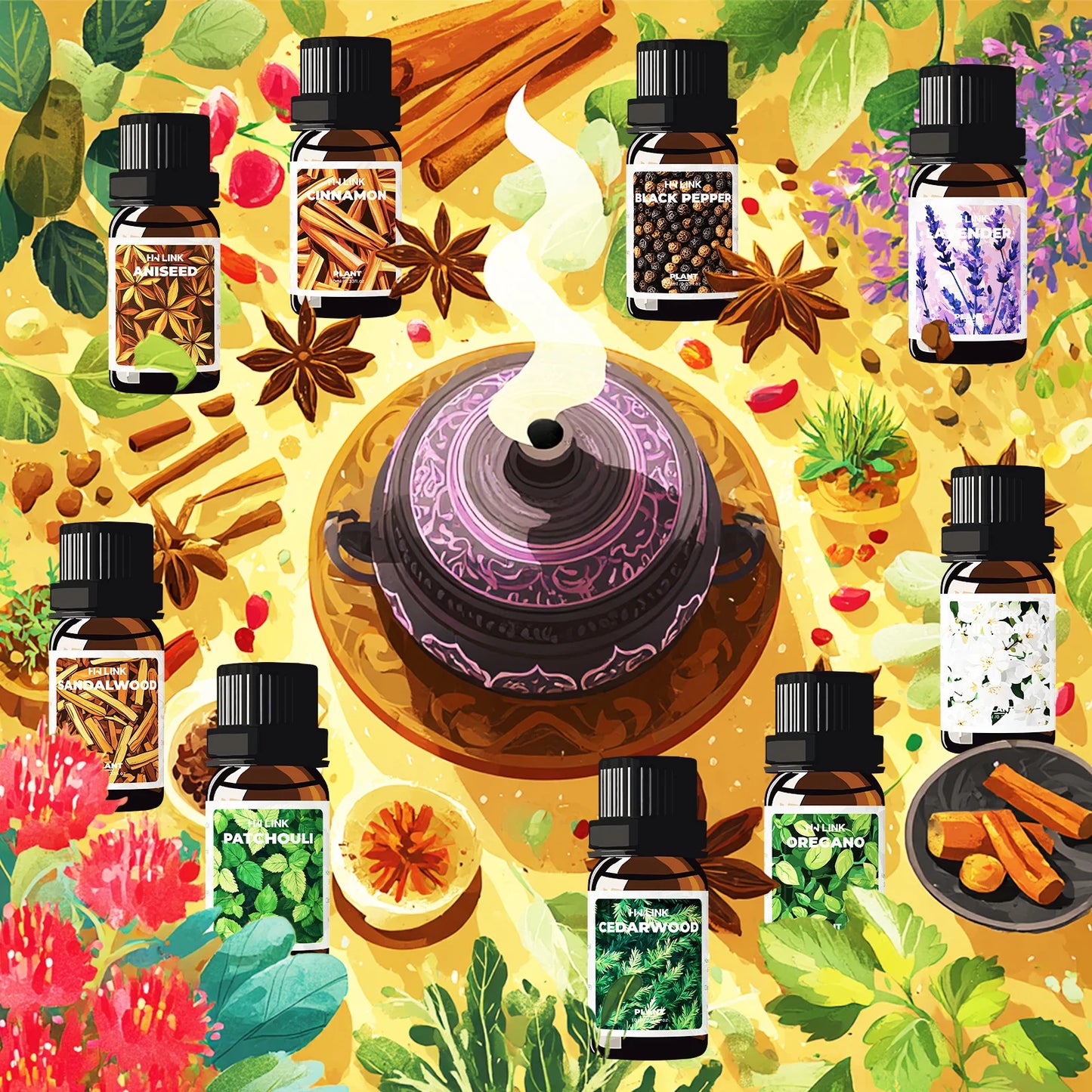 4pc Essential Oils Natural Plant 16 scents