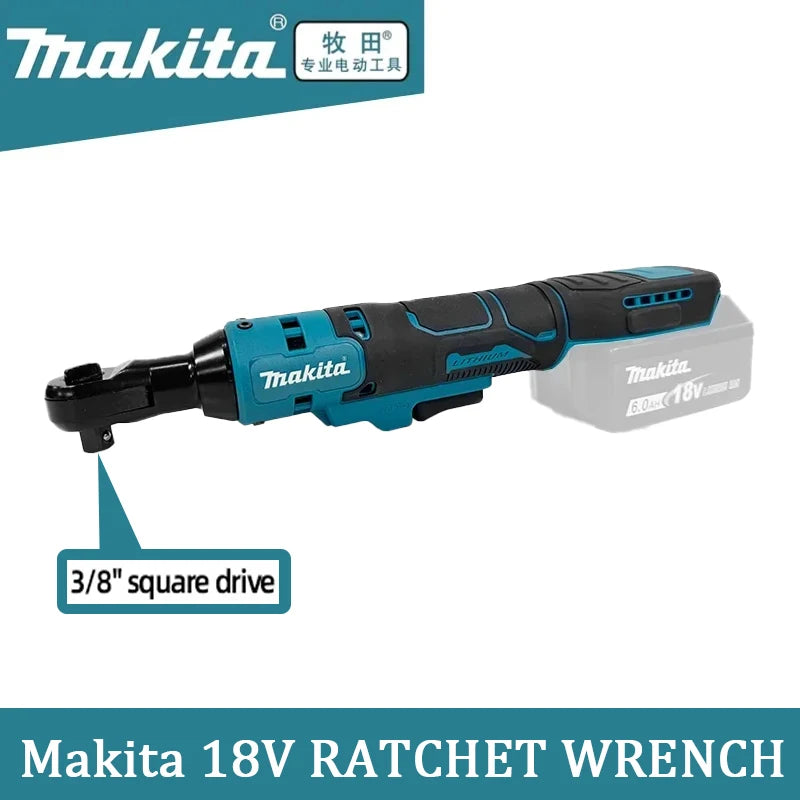 Makita 18V  Brushless Ratchet Right Angle 3/8 Wrench Cordless Variable Speed Power LED