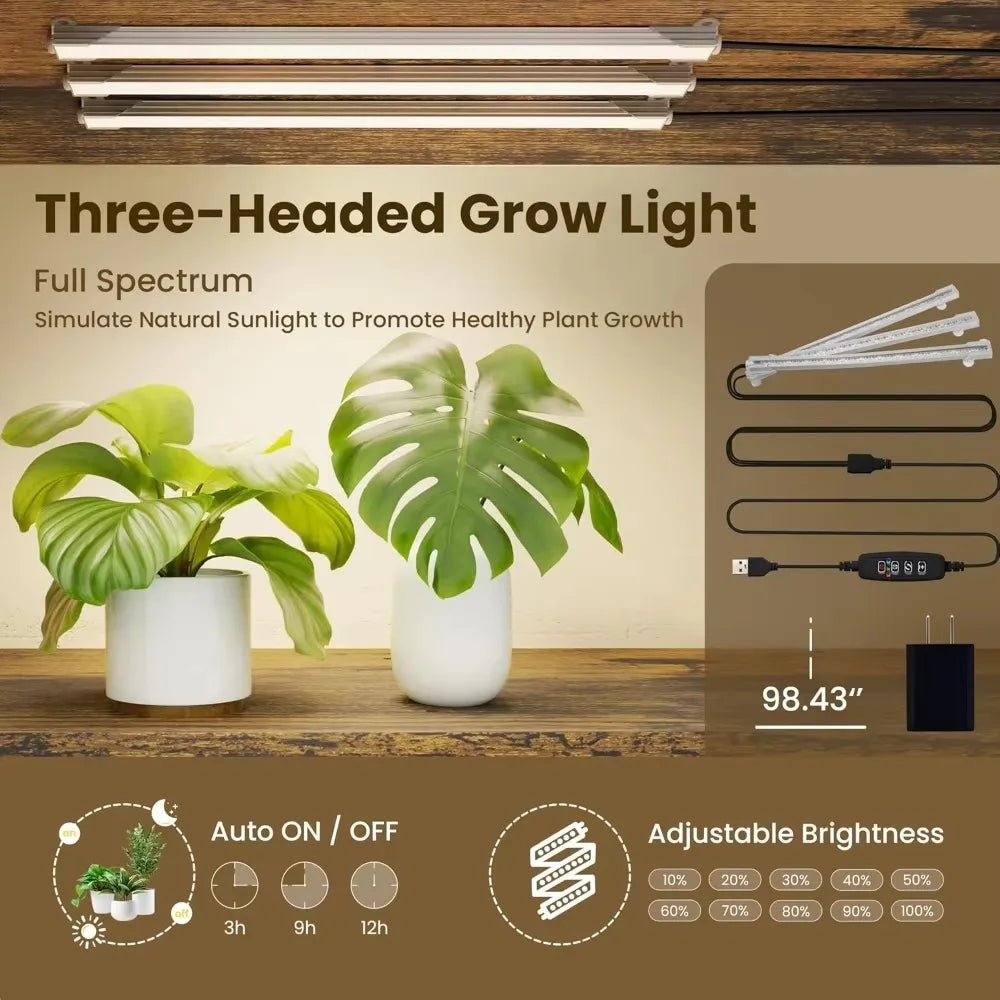 65" Indoor Plant Stand with Grow Lights, Tiered Metal Plant Shelf with Wheels and Drawer, Plant Storage Rack for Home Decor