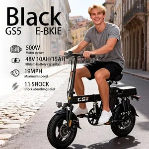Long-range Electric-assisted Bicycle, 500W Brushless Motor, 48V10AH/15AH Portable Lithium Battery,