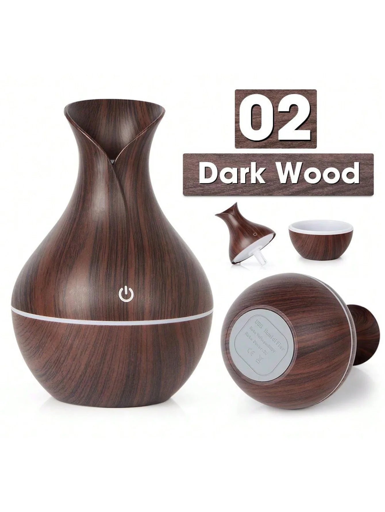 200ml Air Humidifier Essential Oil Diffuser USB with Colorful Light for home office car