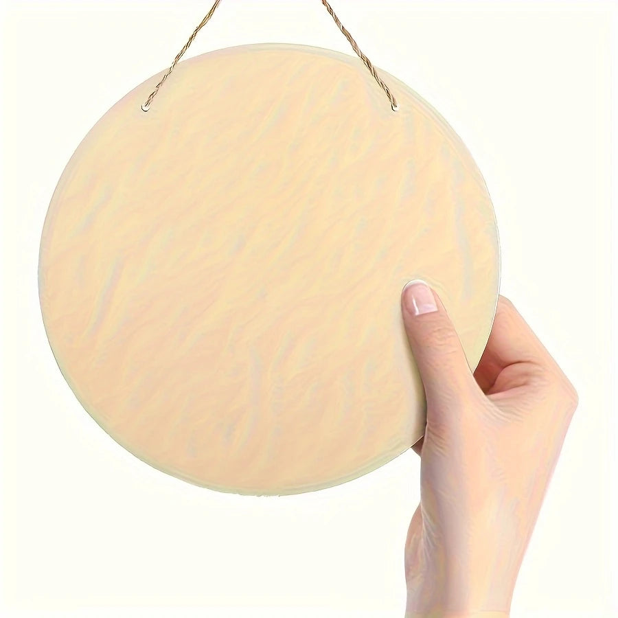 2D 8in Wooden Circular Disc Jesus and Disciples Flat Christian Religious Art