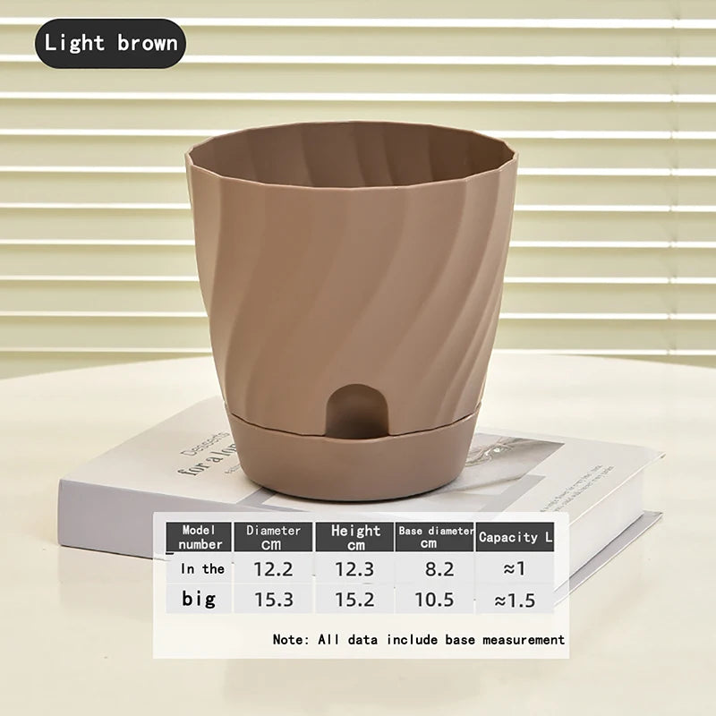 Plastic Flower Pots for Balcony, Simple and Breathable, High-end Planting, Home