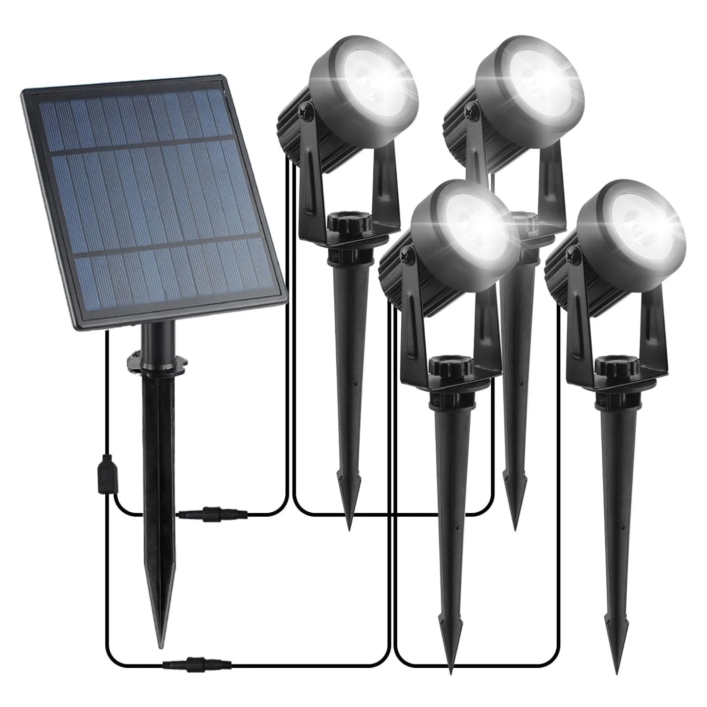 1/2/4/6 LEDS Solar Spotlight Outdoor Garden Wall Lamp