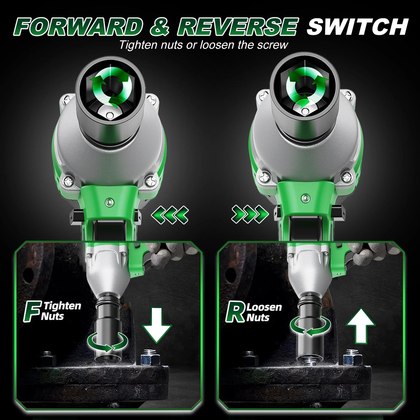 3 in 1 Electric Impact Wrench 20V 430nm Cordless Brushless Car Support Battery Power