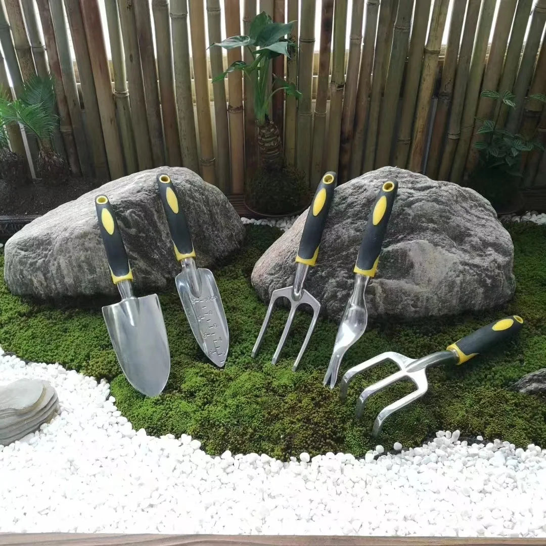Garden Tool Hand Trowel, Rake, Cultivator, Weeder Tools with Ergonomic Handle,