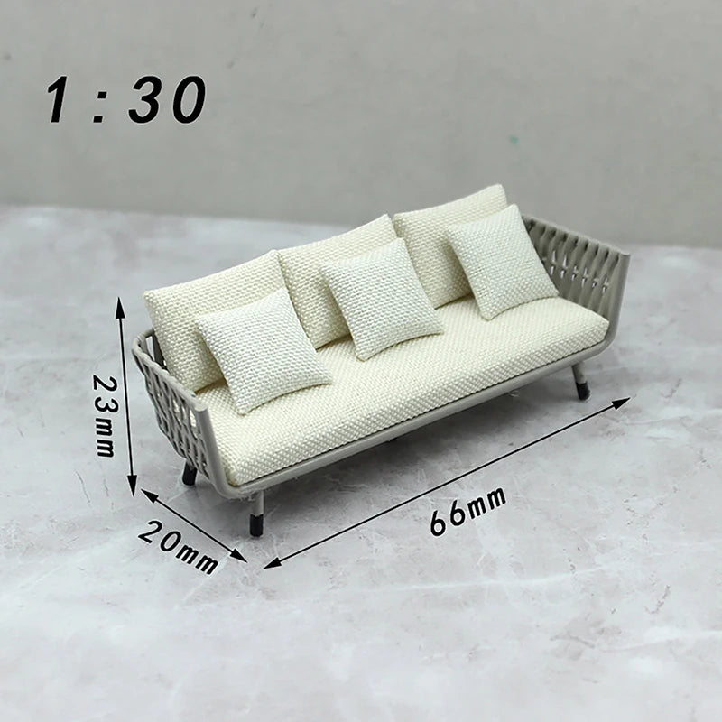 Dollhouse Miniature Furniture, Pretend Play Toy, Sofa Model for Children's Photo Props.