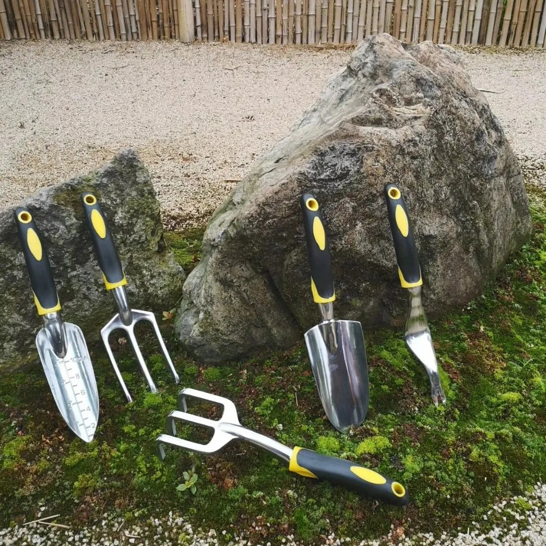 Garden Tool Hand Trowel, Rake, Cultivator, Weeder Tools with Ergonomic Handle,