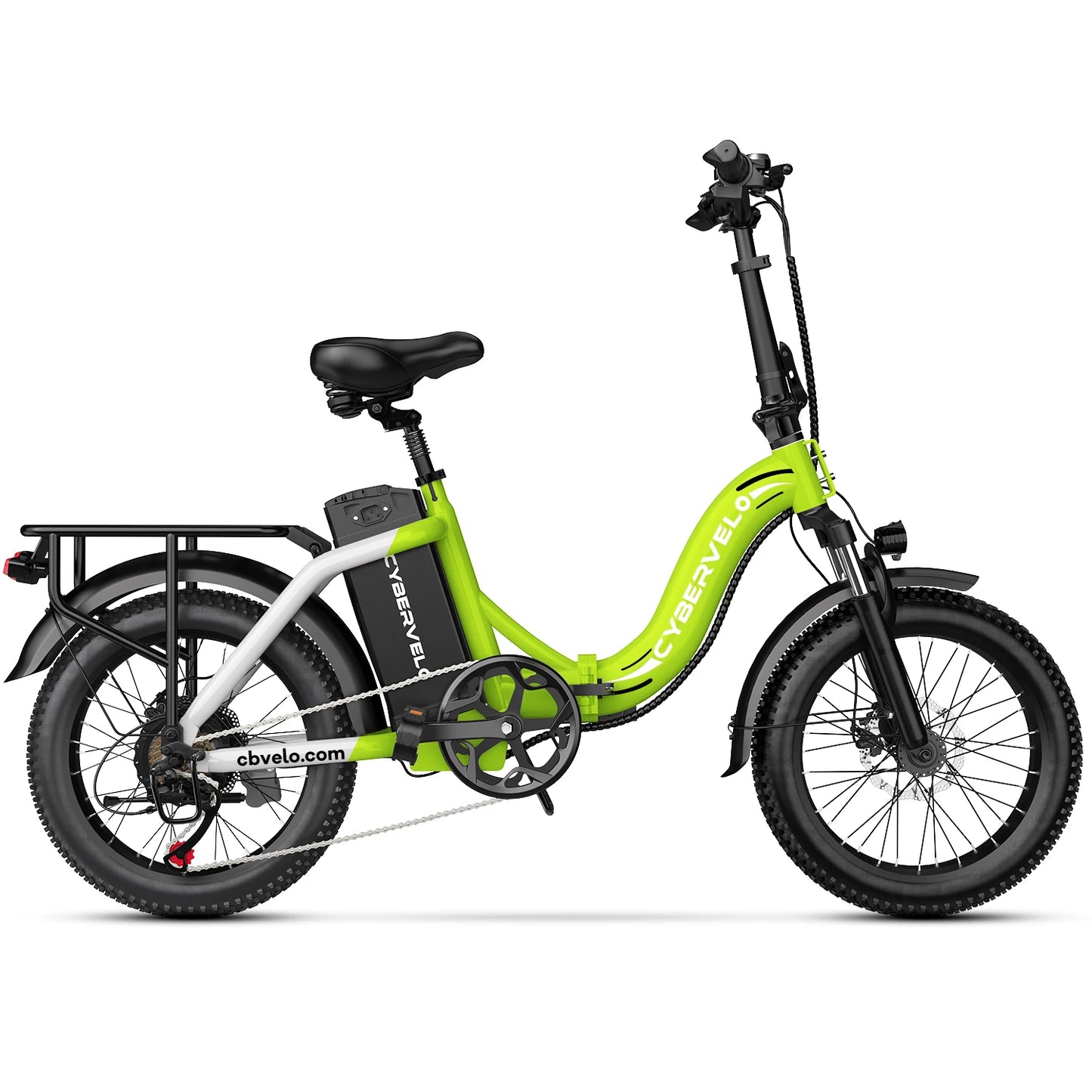 Cybervelo EK4 EK5 Foldable 28+MPH 80Miles Removable Battery Fat Tire Off-road E-bike