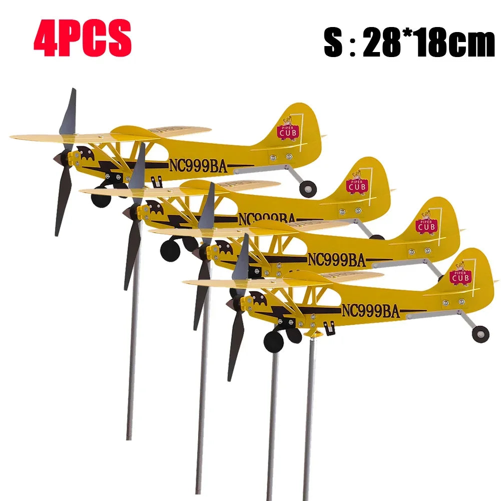 Airplane Weather Vane Piper J3 Cub Wind Spinner Weather Vane