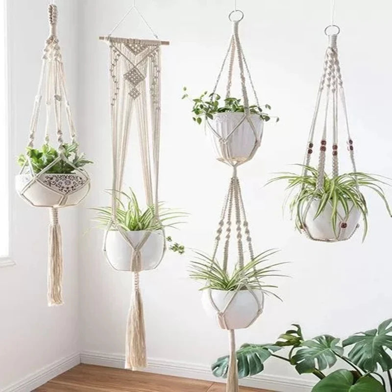 Plant Hanging Basket Handmade Macrame