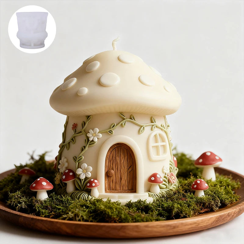 Fantasy mushroom candle mold, reusable DIY candle/resin handmade mold