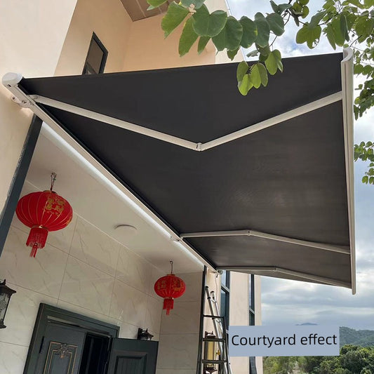 Electric Sunshade  Remote Control Retractable Aluminum Alloy Canopy