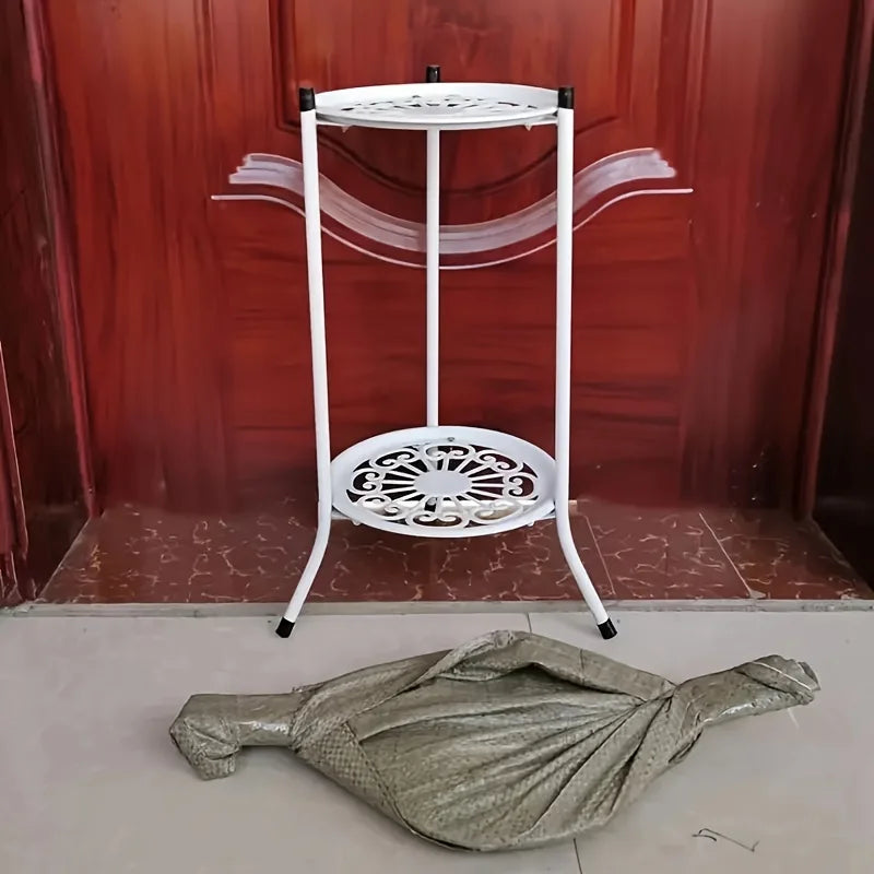 1 Pack, 2-Tiered Tall Metal Plant Stands