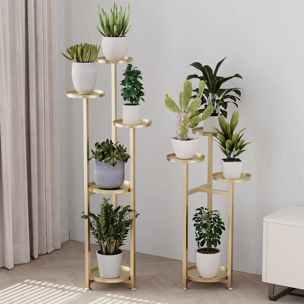 Tiered Plant Stand Indoor, Multi-Layer Metal Corner Planter Stands with Anti-slip Feet
