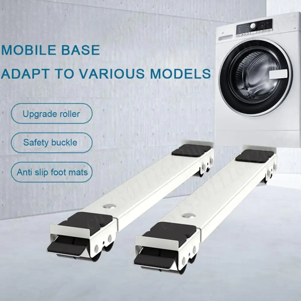Extendable Washing Machine Stand Movable Refrigerator Raised Base Mobile Roller Bracket Wheel Bathroom Furniture Moving Roller