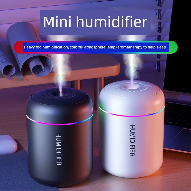 Compact USB Aroma Diffuser & Humidifier with LED Night Light