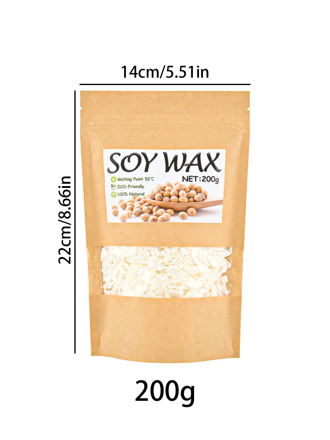 100g-1000g Natural Soy Wax DIY Handmade Candles Crafts Making Supplies