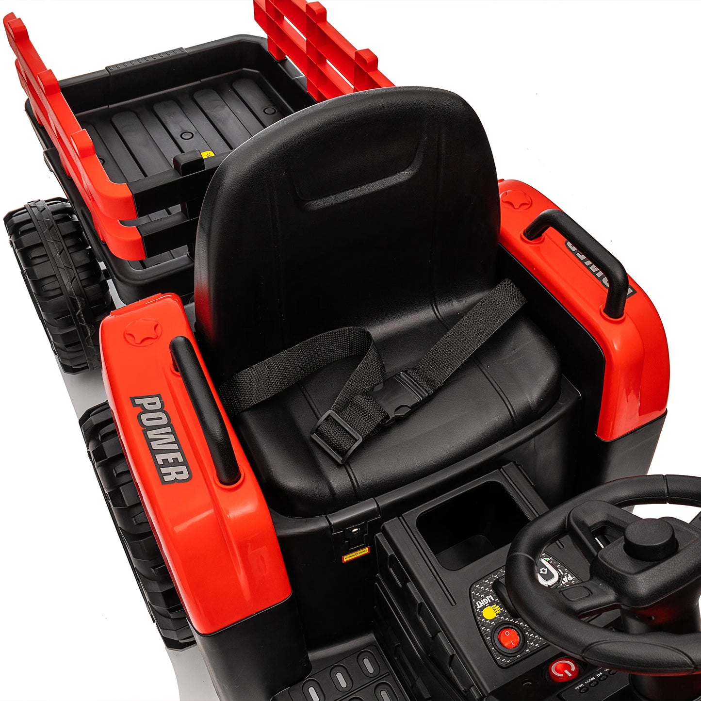 24V 400W Tractor + Trailer Remote 3-Speed LED USB/MP3/Bluetooth Display 2-Point Belt ﻿