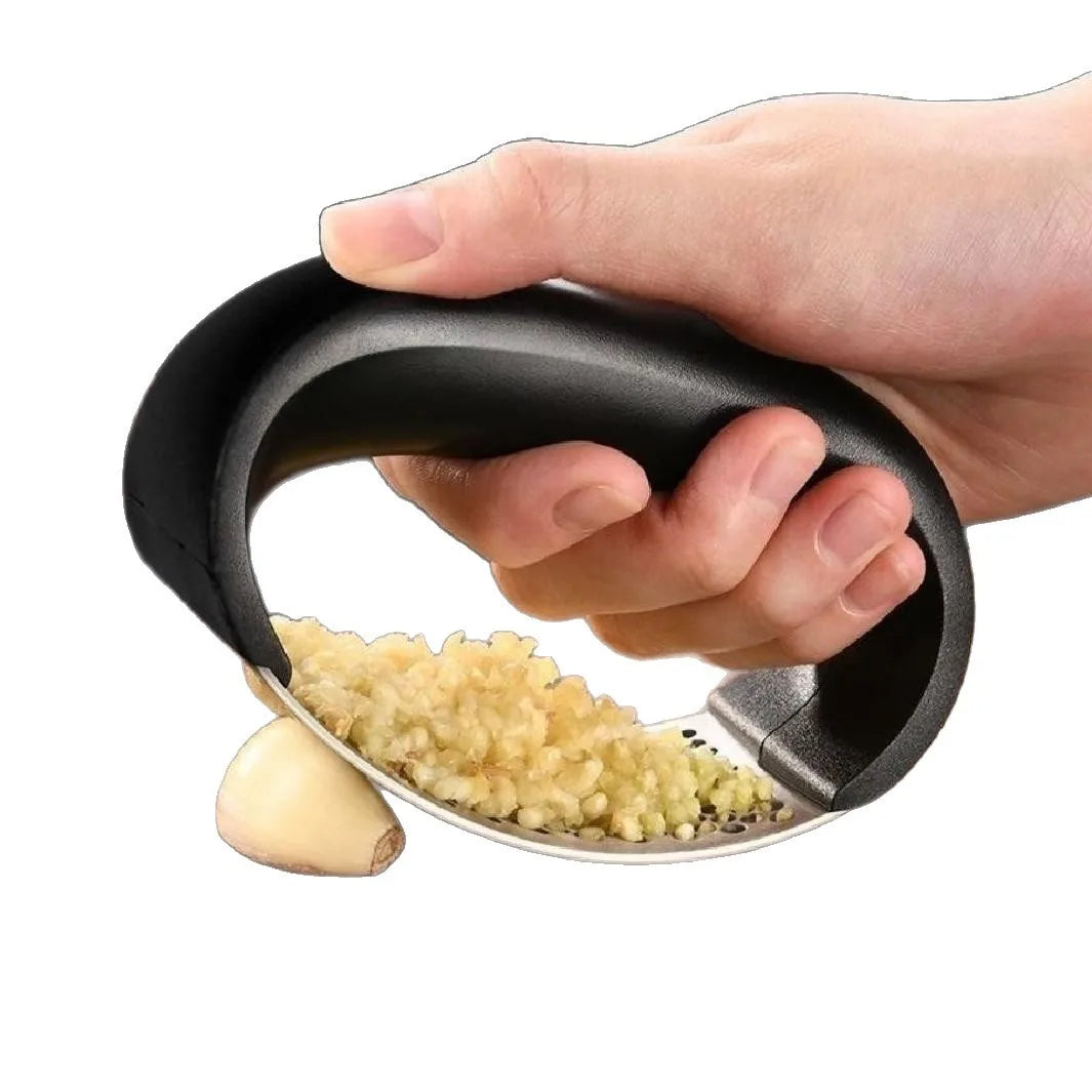 Stainless Steel Garlic Press Rocker Manual Garlic Mincer CrusherSqueezer Labor-saving Kitchen Gadget Vegetable Tool