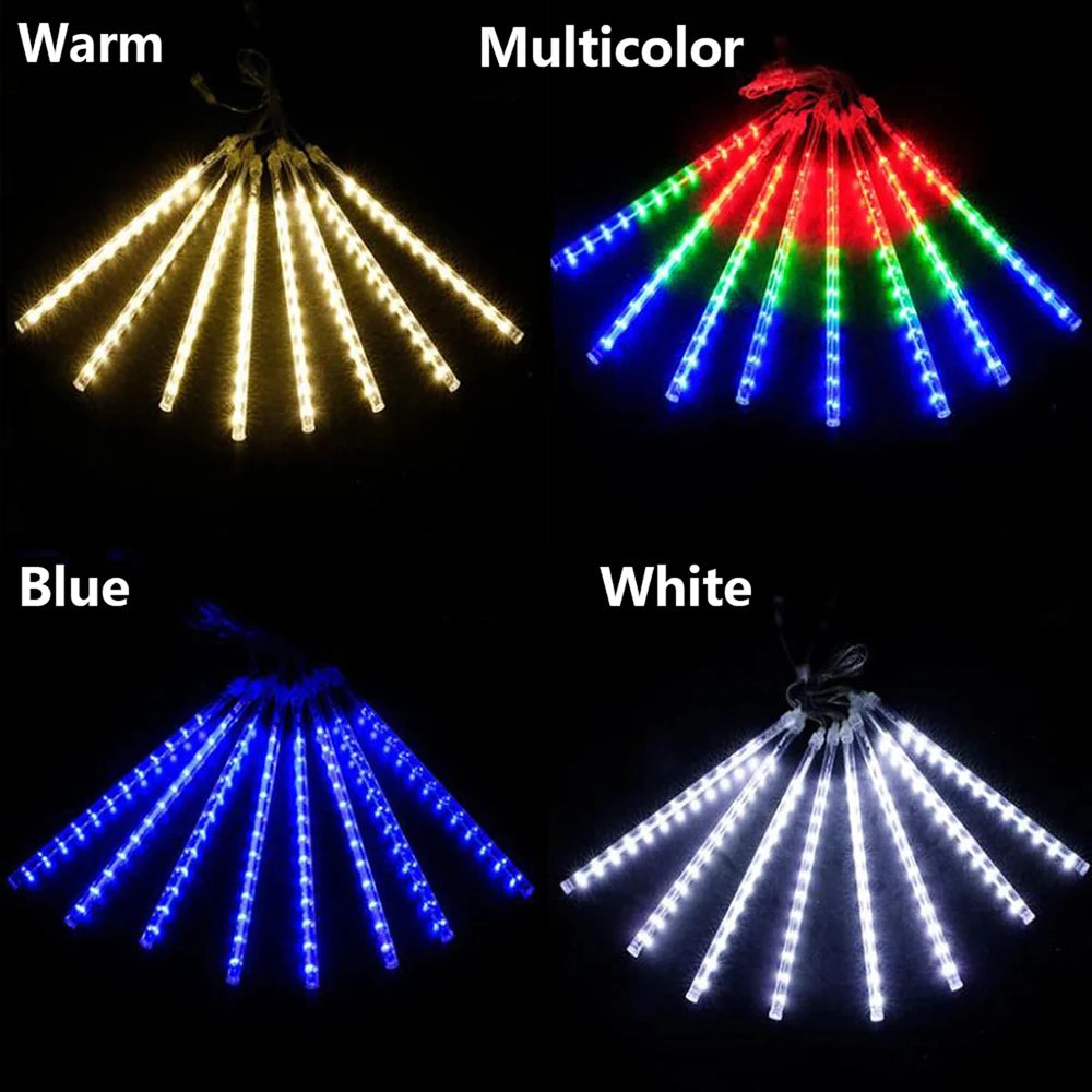 Led Tube String Light Christmas Garland Outdoor Decor Fairy Light Holiday