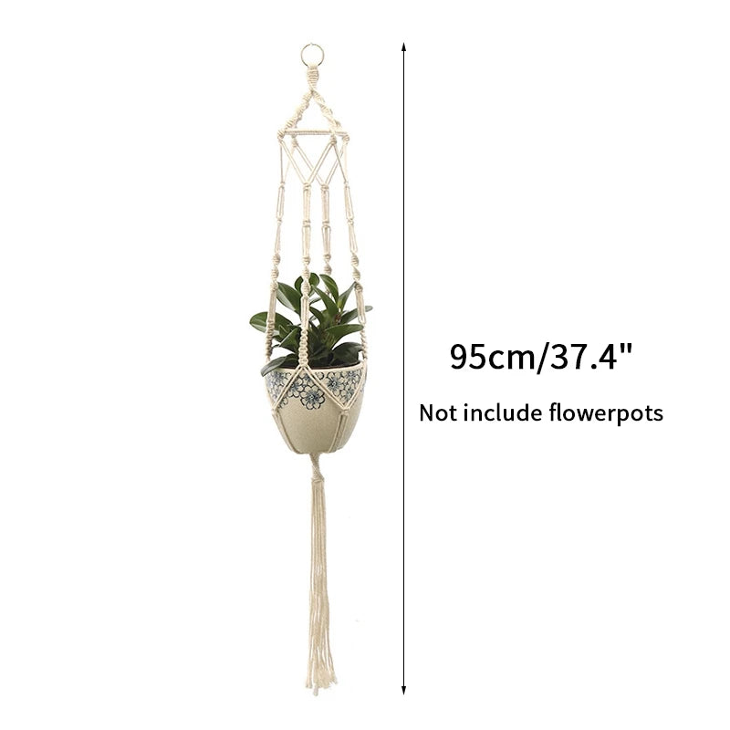 Plant Hanging Basket Handmade Macrame