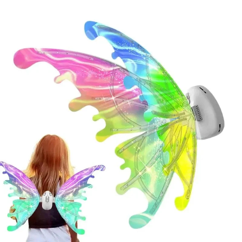 Electrical Butterfly Wings Toy With Music Lights Elf Wings Glowing Shiny Dress Up